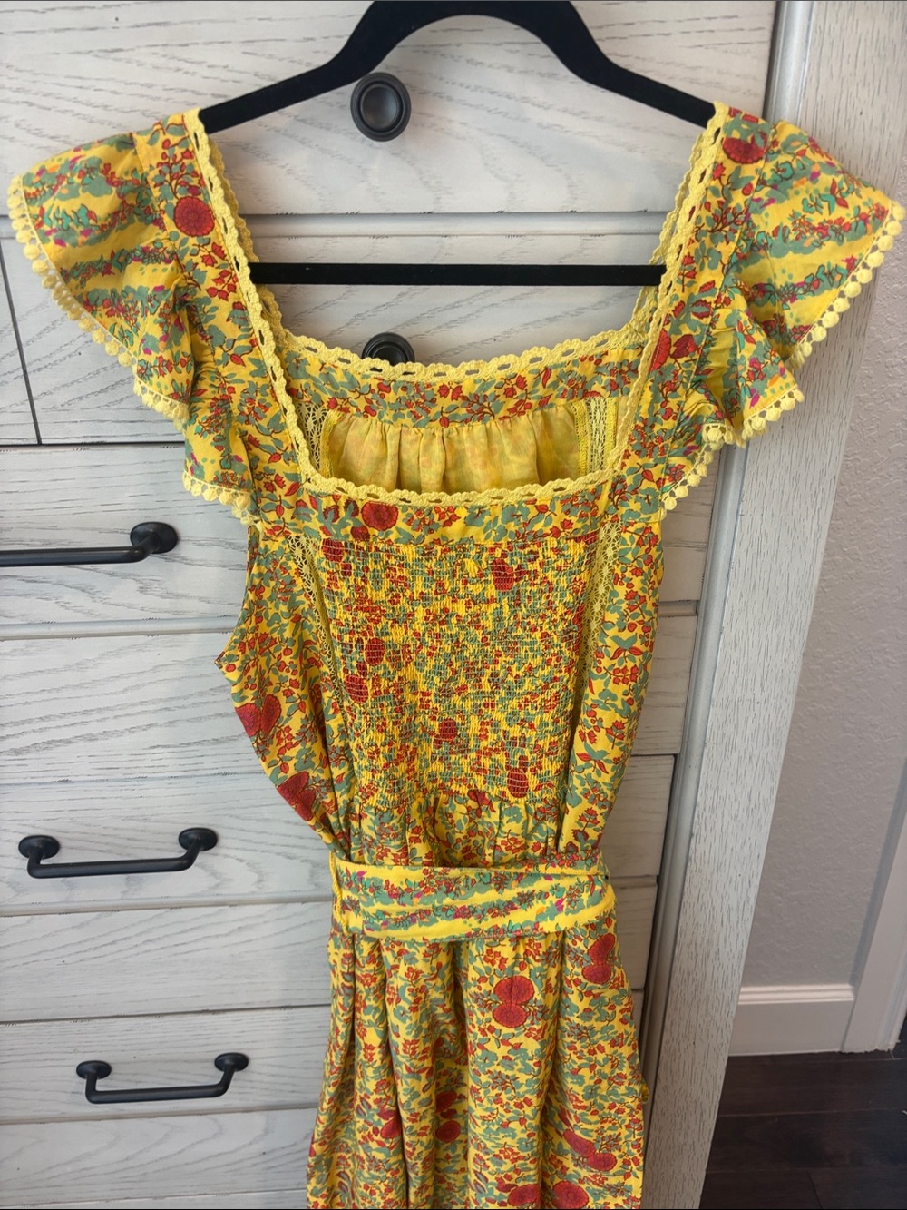 Roller Rabbit Yellow Floral Ruffled Jumpsuit - Picture 7 of 10